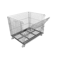 Durastar Wire Container, Outside 32WX40LX34.5H, Mesh 2*2", W/ Caster Pads, 4x2 Swv D324028S4EV-TS-PH